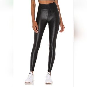 Koral Lustrous High Rise Leggings In Black Crocodile Size Medium NWT